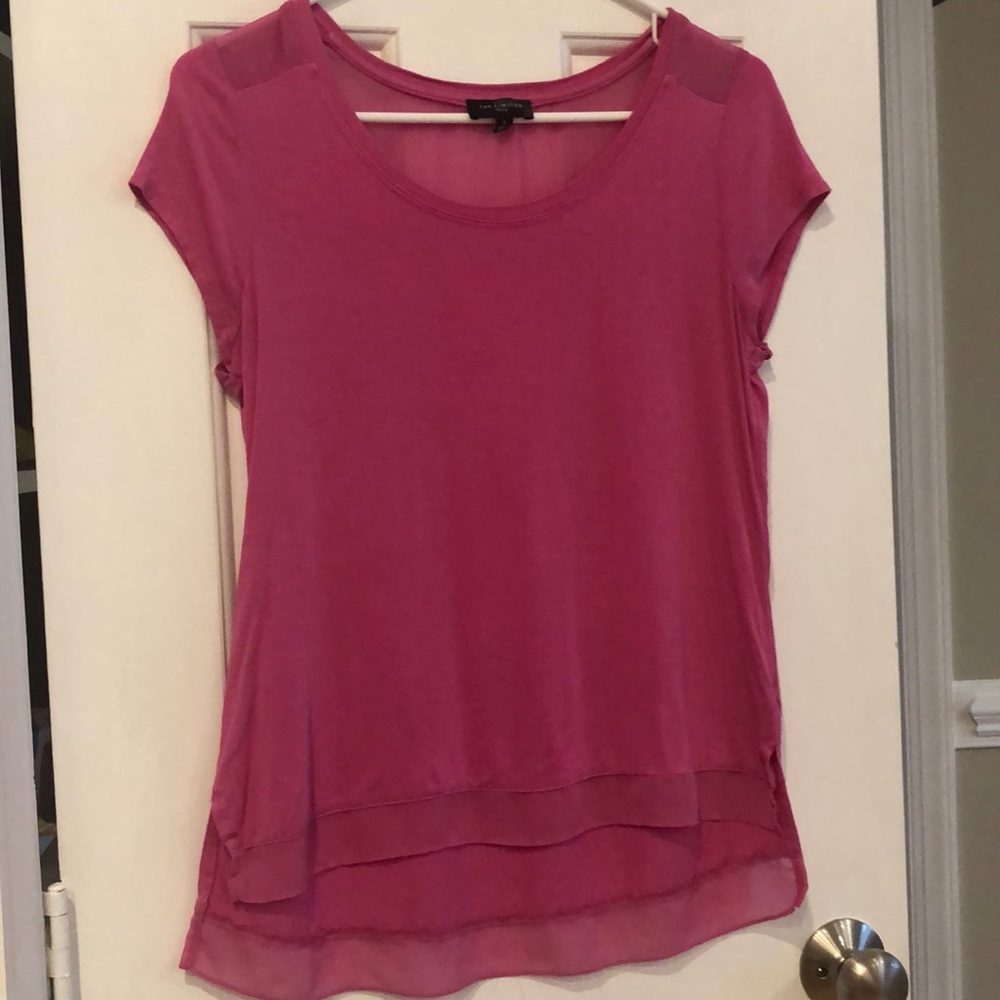 Small Short Sleeve Pink Top from The Limited